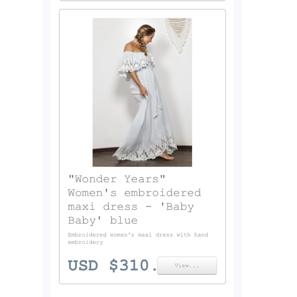 FillyBoo Wonder Years dress Baby Blue. Worn once.